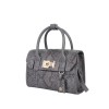 Bucket bag, chain, diamond grid bag, leather one shoulder crossbody bag